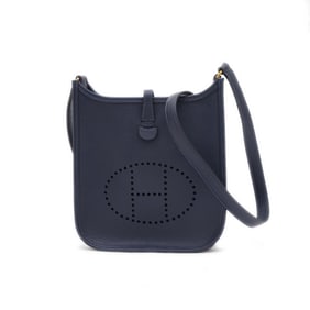 Hermes Hermès Evelyn TPM Shoulder Bag, Epson Blue Indigo, Long H Stamp