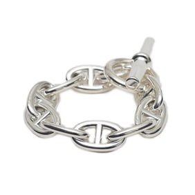 Hermes Chaine d'Ancre Bracelet TGM Silver SV925 9 Links