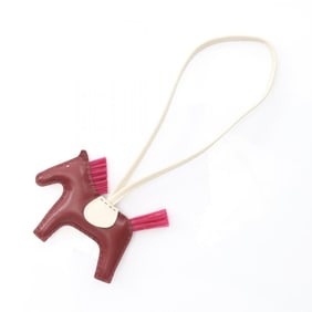 Hermes Hermès Rodeo PM Charm Accessory Leather Anjo Miro Horsehair Women's Bordeaux White Crepe