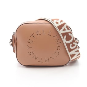 Stella McCartney Logo Mini Camera Bag, Shoulder Faux Leather, Women's, Pink, 700266
