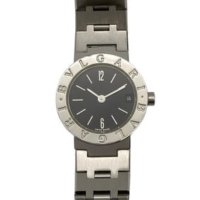 BVLGARI BB23SS Wristwatch Quartz Black Dial SS Ladies