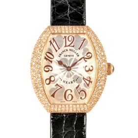 Franck Muller FRANCK MULLER 5002LD3 Heart to Watch Quartz Silver Dial Diamond Bezel 18KPG Solid Gold