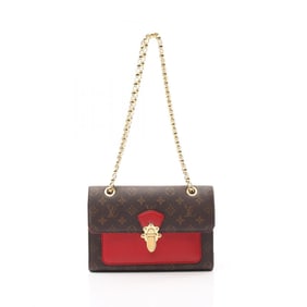 Louis Vuitton Victoire Shoulder Bag, Coated Canvas and Leather, Monogram, Women's, Brown Red, M41731