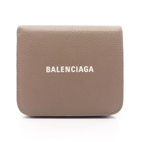 Balenciaga BALENCIAGA CASH Bi-fold Wallet, Leather, Women's, Beige, 594216