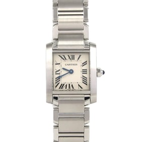 Cartier Tank Française SM W51008Q3 Stainless Steel Quartz Watch