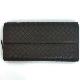 BOTTEGA VENETA Intrecciato Long Wallet Leather 150509 Brown