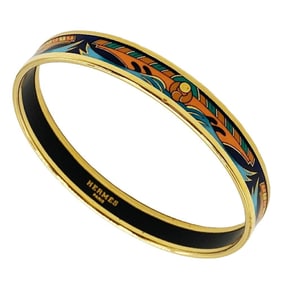 Hermes HERMES Emaille PM Bangle Cuff Enamel Multicolor Women's
