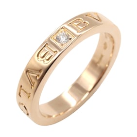 BVLGARI B-zero1 Ring, 1PD, 18K Pink Gold with Diamonds, Clear, for Women