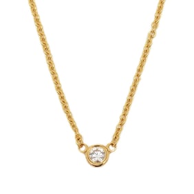 Tiffany By the Yard Necklace 1P Diamond 0.05ct K18YG