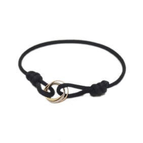 Cartier Trinity Bracelet in Three-Color Gold, 18K Yellow White and PG with Cotton Cord