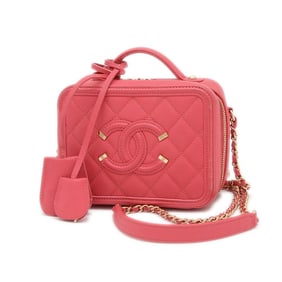 Chanel CC Filigree Small Chain Vanity Shoulder Bag, Pink, A93343