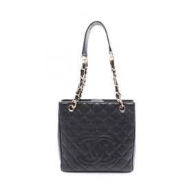 CHANEL Matelasse PST Tote Bag in Grained Calfskin Leather, Women's, Black