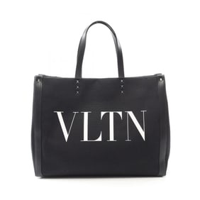 Valentino VLTN Rockstud Tote Bag, Canvas and Leather, Men's, Black