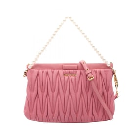 Miu Miu Miu Matelasse handbag in leather, pink.