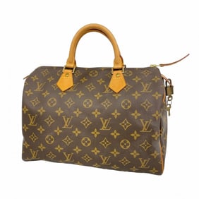 Louis Vuitton Monogram Speedy 30 Handbag M41108 Brown Women's