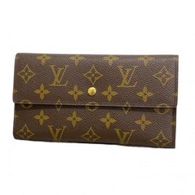Louis Vuitton Monogram Porte Tresor International Tri-fold Wallet M61215 Brown Women's