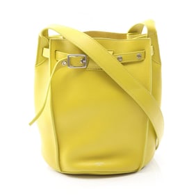 Celine Big Bucket Shoulder Bag, Leather, Women's, Yellow, 183343