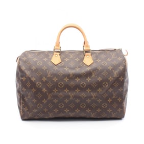 Louis Vuitton Speedy 40 Handbag, Coated Canvas and Leather, Monogram, Women's, Brown, M41522