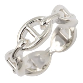 Hermes Hermès Chaine d'Ancre Enchaine PM Ring, 925 Sterling Silver, Men's and Women's