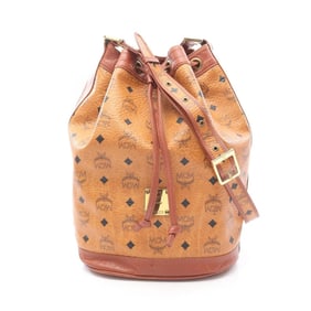 MCM Visetos Shoulder Bag, Coated Canvas and Leather, Women's, Brown