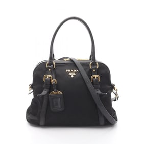 Prada TESSUTO SAFFIANO handbag in nylon and Saffiano leather, black, 1BB013
