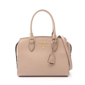 Prada SAFFIANO + SOFT C Handbag in Saffiano Leather, Women's, Pink, 1BA164