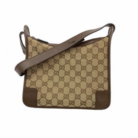 Gucci GG Canvas Shoulder Bag 001 4206 Brown Women's