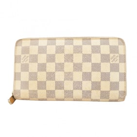 Louis Vuitton Damier Azur Zippy Organizer Long Wallet N60012 White Women's