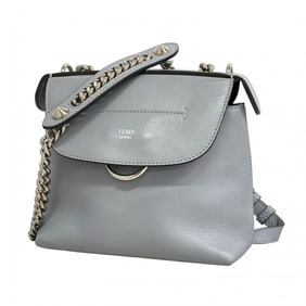 Fendi Toescool Leather Backpack/Daypack, Light Blue, Women's