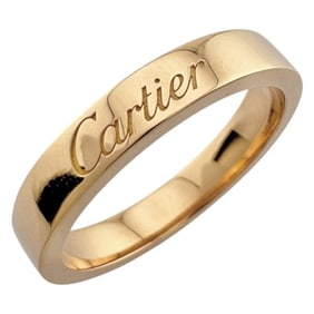 Cartier Engraved Ring, Size 7, 18K, Women's, CARTIER