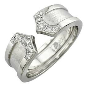 Cartier 2C Ring, Size 12, 18K Diamond, Women's, CARTIER
