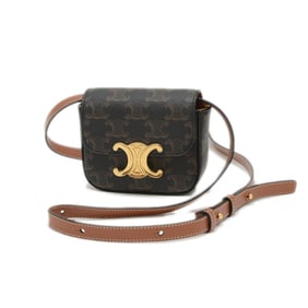 Celine Mini Claude Triomphe Shoulder Bag, Tan, 10I512DQB