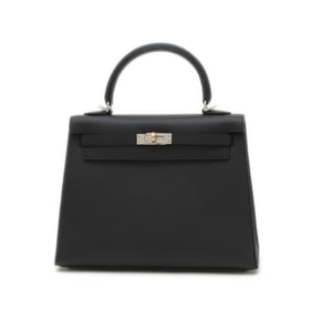 Hermes Hermès Kelly 25 Handbag, Black, Epsom Leather, Electrum Hardware, K Stamp