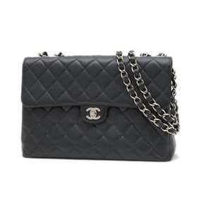 Chanel Deca Matelasse 30 Chain Shoulder Bag in Caviar Black with Silver Hardware A28600