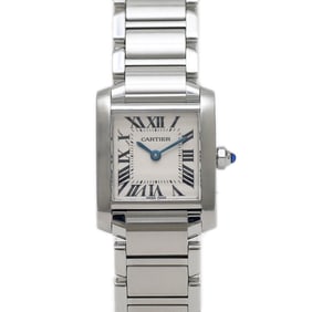 Cartier Tank Française SM White Dial Stainless Steel Quartz Watch W51008Q3