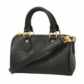 Louis Vuitton Monogram Empreinte Nano Speedy Handbag M82450 Noir 2-Way Bag for Women