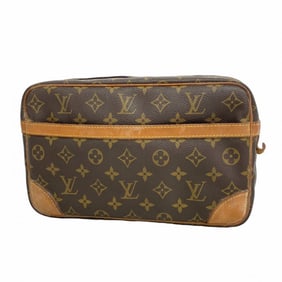 Louis Vuitton Monogram Compiègne 28 Clutch Bag M51845 Brown Men's/Women's