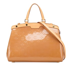 Louis Vuitton Monogram Vernis Blair MM Handbag/Shoulder Bag, 2-Way, M91588, Rose Velour Beige Patent
