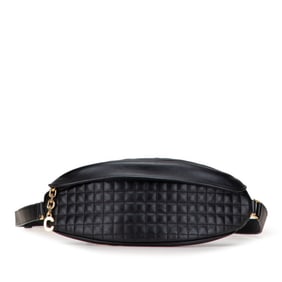 Celine C Charm Waist Bag/Body Bag in Black Leather for Women