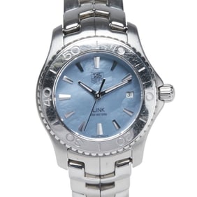 TAG Heuer Link Shell Dial Watch WJ1316 Quartz Blue Stainless Steel Women's HEUER
