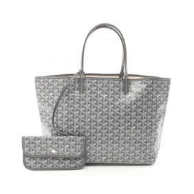 Goyard Saint Louis PM Tote Bag, Coated Canvas and Leather, Women's, Gray, Multicolor