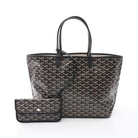 Goyard Saint Louis PM Tote Bag in Coated Canvas and Leather, Women's, Black Multicolor