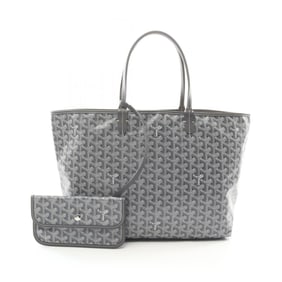 Goyard Saint Louis PM Tote Bag, Coated Canvas and Leather, Women's, Gray, Multicolor
