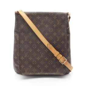 Louis Vuitton Musette Shoulder Bag, Coated Canvas and Leather, Monogram, Women's, Brown, M51256