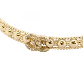 Chanel Coco Mark Choker with GP Plated Rhinestones in Champagne Gold for Women