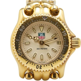 TAG Heuer Sel Watch S94.708M Quartz Beige Dial Stainless Steel Plated Women's HEUER