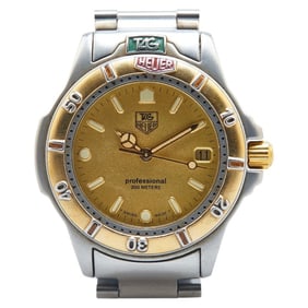 TAG Heuer 4000 Series Watch 995.413 Quartz Gold Dial Stainless Steel Plated Boys' HEUER