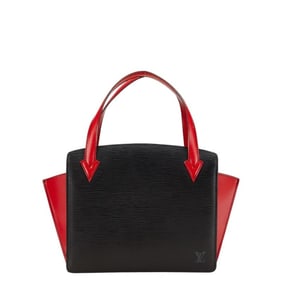 Louis Vuitton Epi Varenne Handbag M52387 Noir Black Castilian Red Leather Women's LOUIS VUITTON