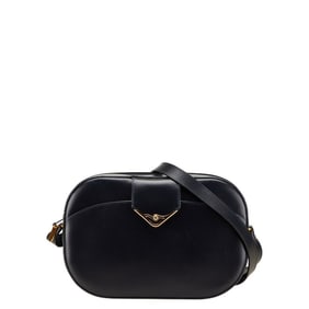 Cartier Sapphire Line Shoulder Bag Navy Leather Women's CARTIER
