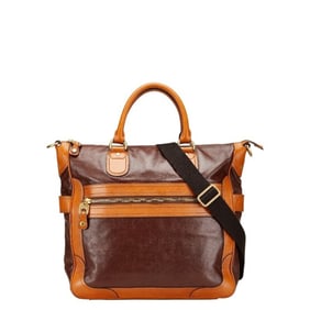 BALLY 2-Way Tote Bag/Shoulder Bag in Brown Leather for Women